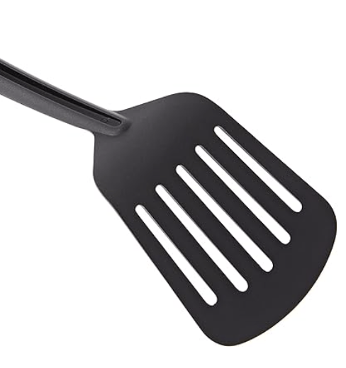 Nylon Perforated Spatula, Black - Image 2